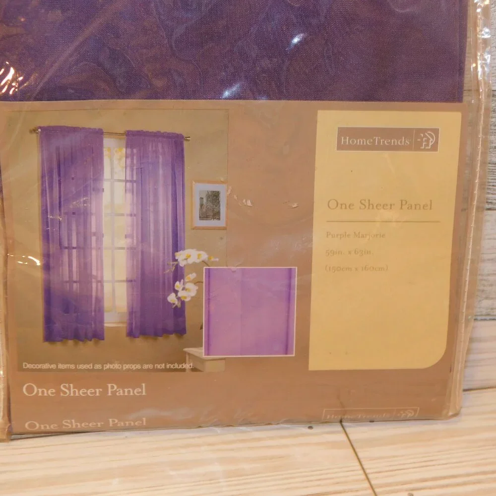 HomeTrends Sheer Panel   1 Panel  Purple Marjorie *